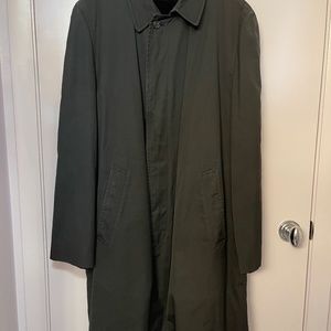 WARM London Fog, Fleece Lined Full-Length Men's Trench Coat. Removable Lining